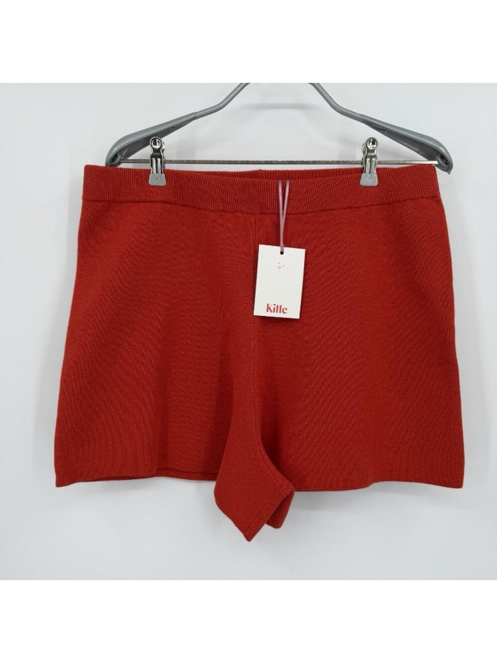 Kilte Collection Alex Knit Shorts in Cherry Red sz 3/L-XL Cotton-Cashmere Blend